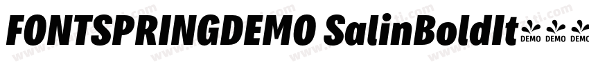 FONTSPRINGDEMO SalinBoldIt字体转换
